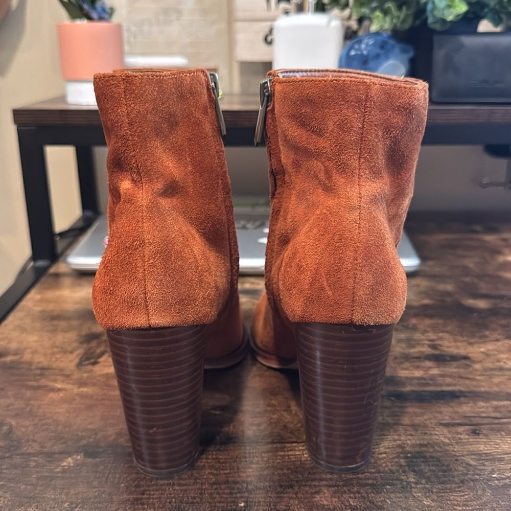 Sam Edelman Rust Brownieh Orange Booties size 7 - Picture 2 of 11